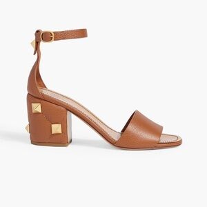 Valentino Garavani Tan Block Heel Sandals